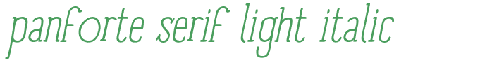 panforte serif light italic
